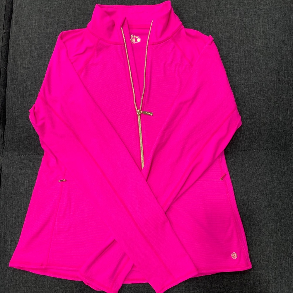 Lilly Pulitzer luxletic kapri jacket pink stripe